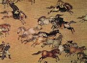 unknow artist Emperor Qianlong on the trip France oil painting artist